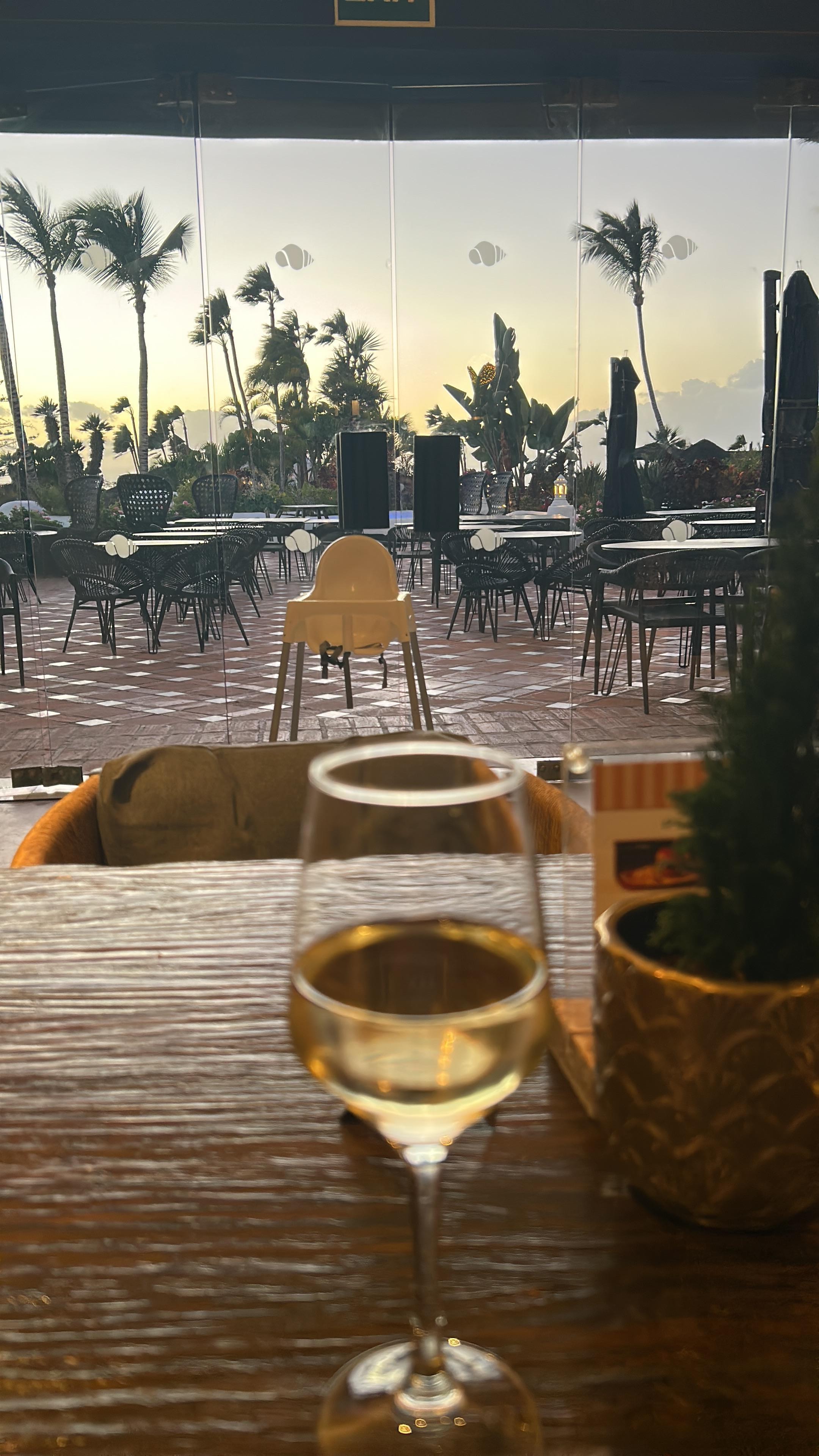 Cheeky vino in club lounge