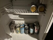 Mini bar with local beers and ciders