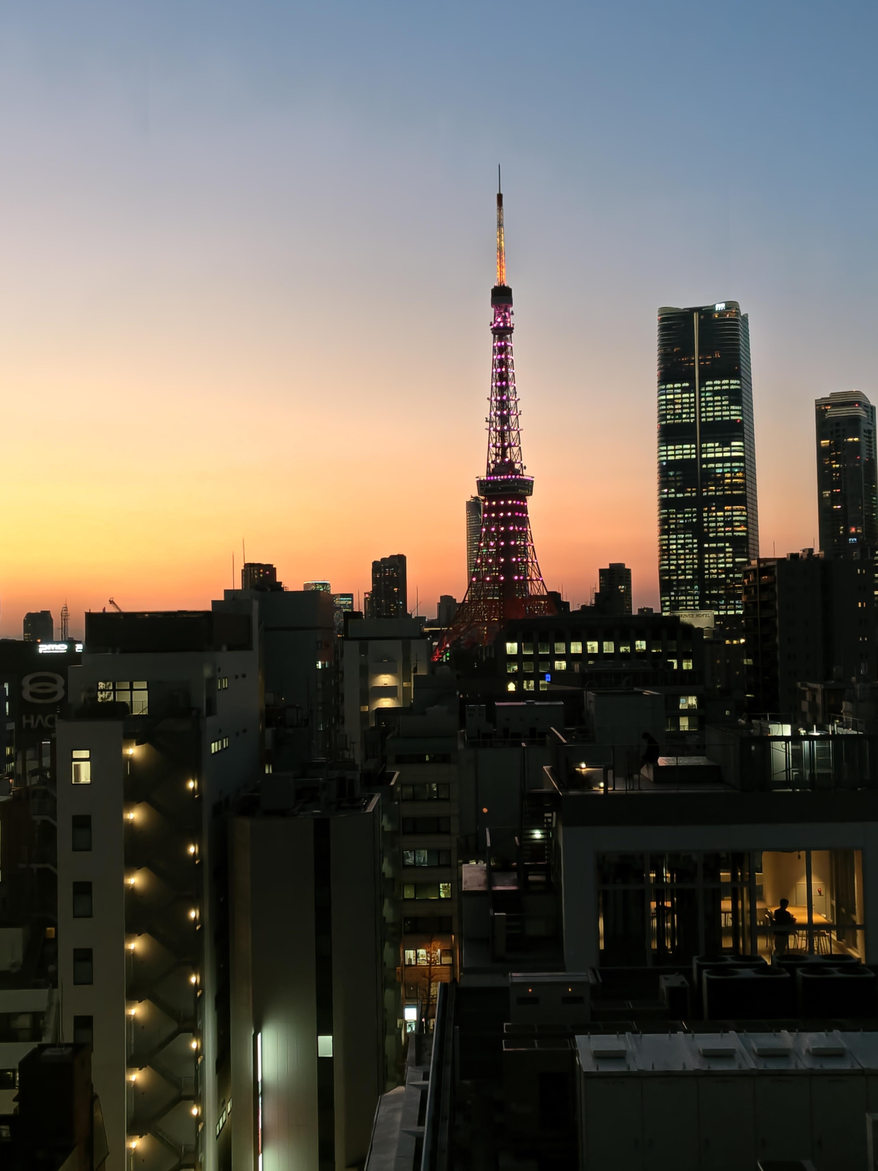 部屋から見える東京タワー🗼綺麗でした。