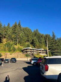 The building we stayed in on the cheaper side