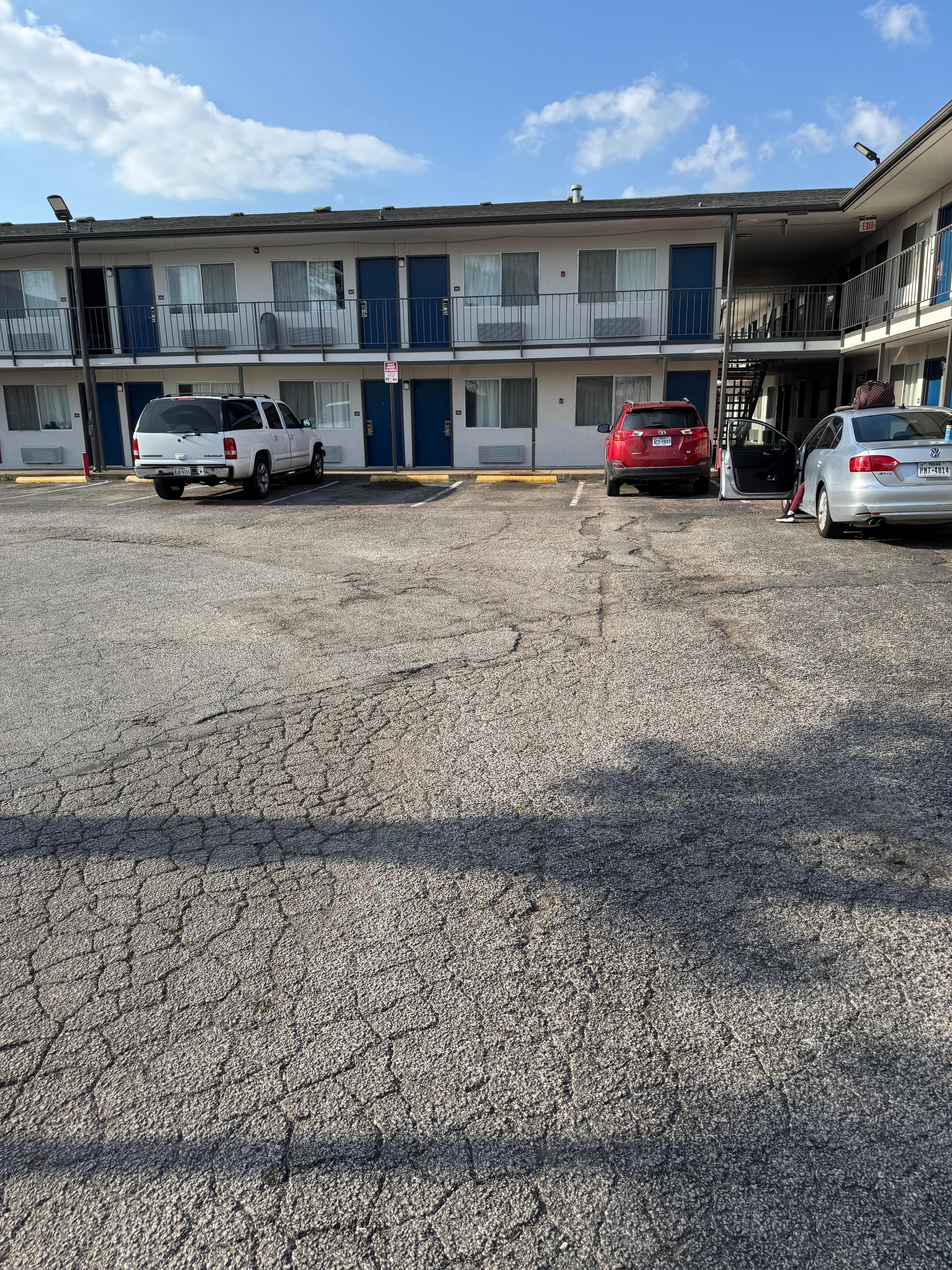 Room 137 on left end - plenty of room to park RV!