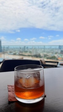 Rooftop bar drinks