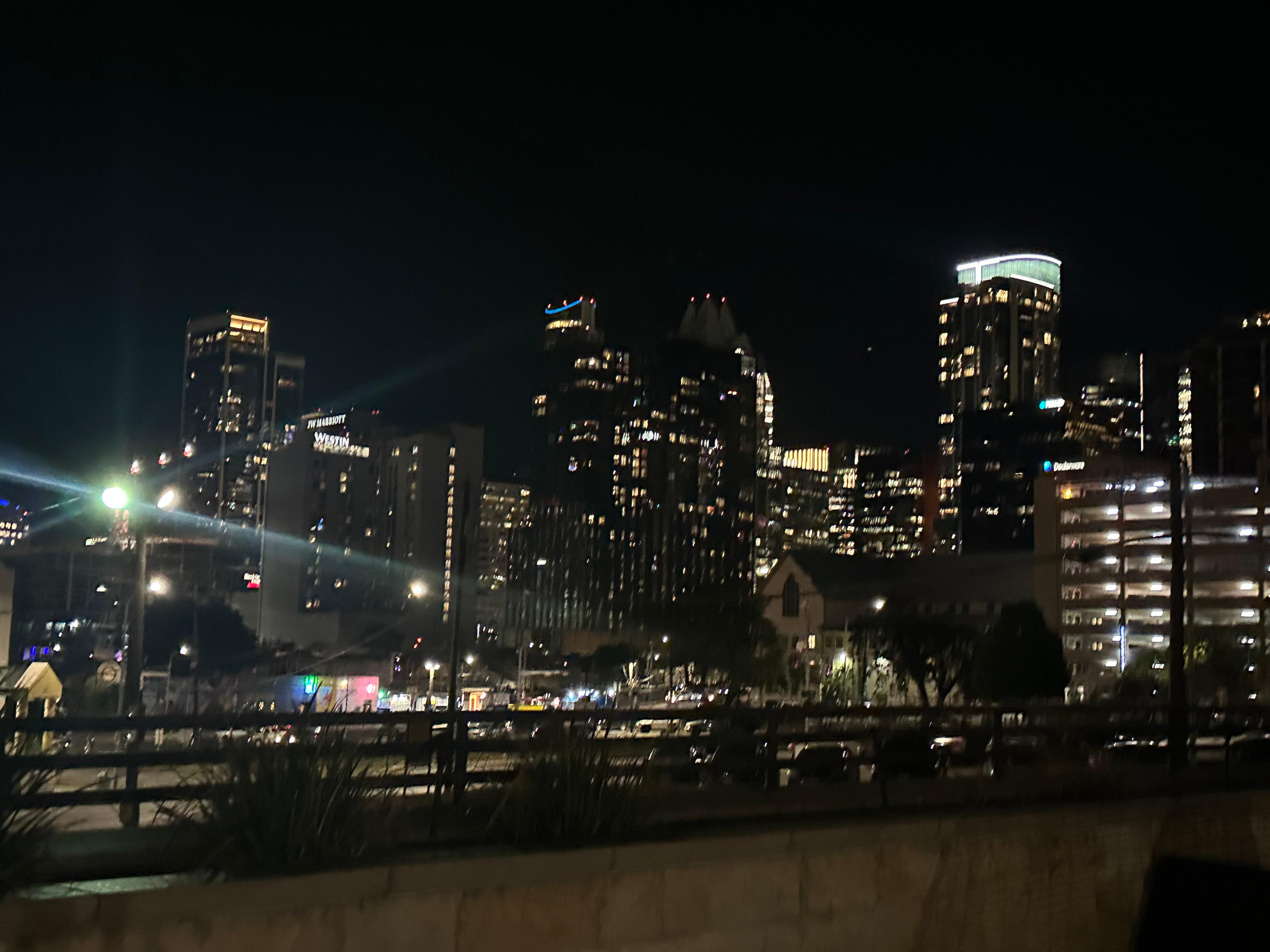 Night time view from pool area. It was beautiful.