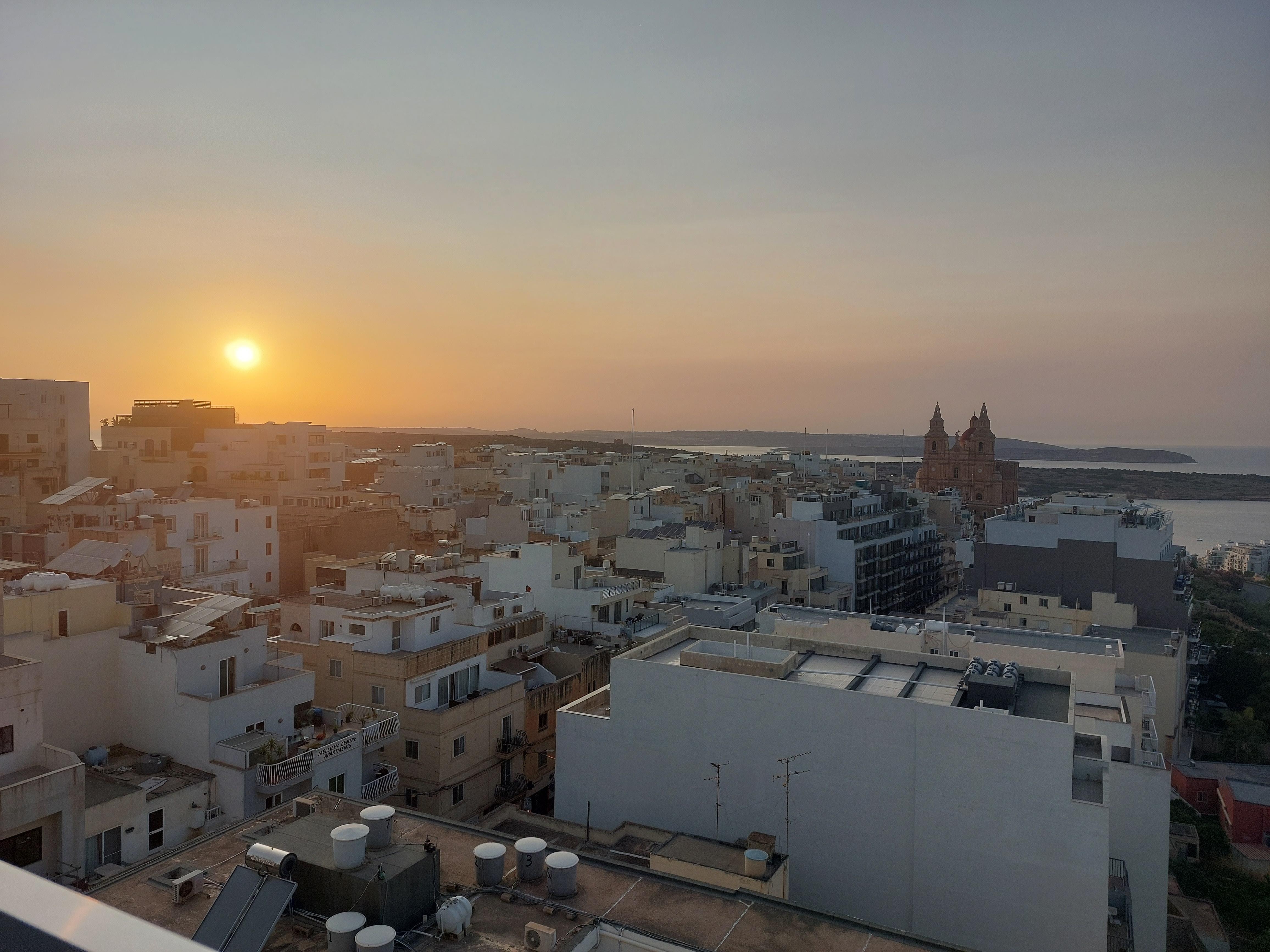 Sunset from the top terrace