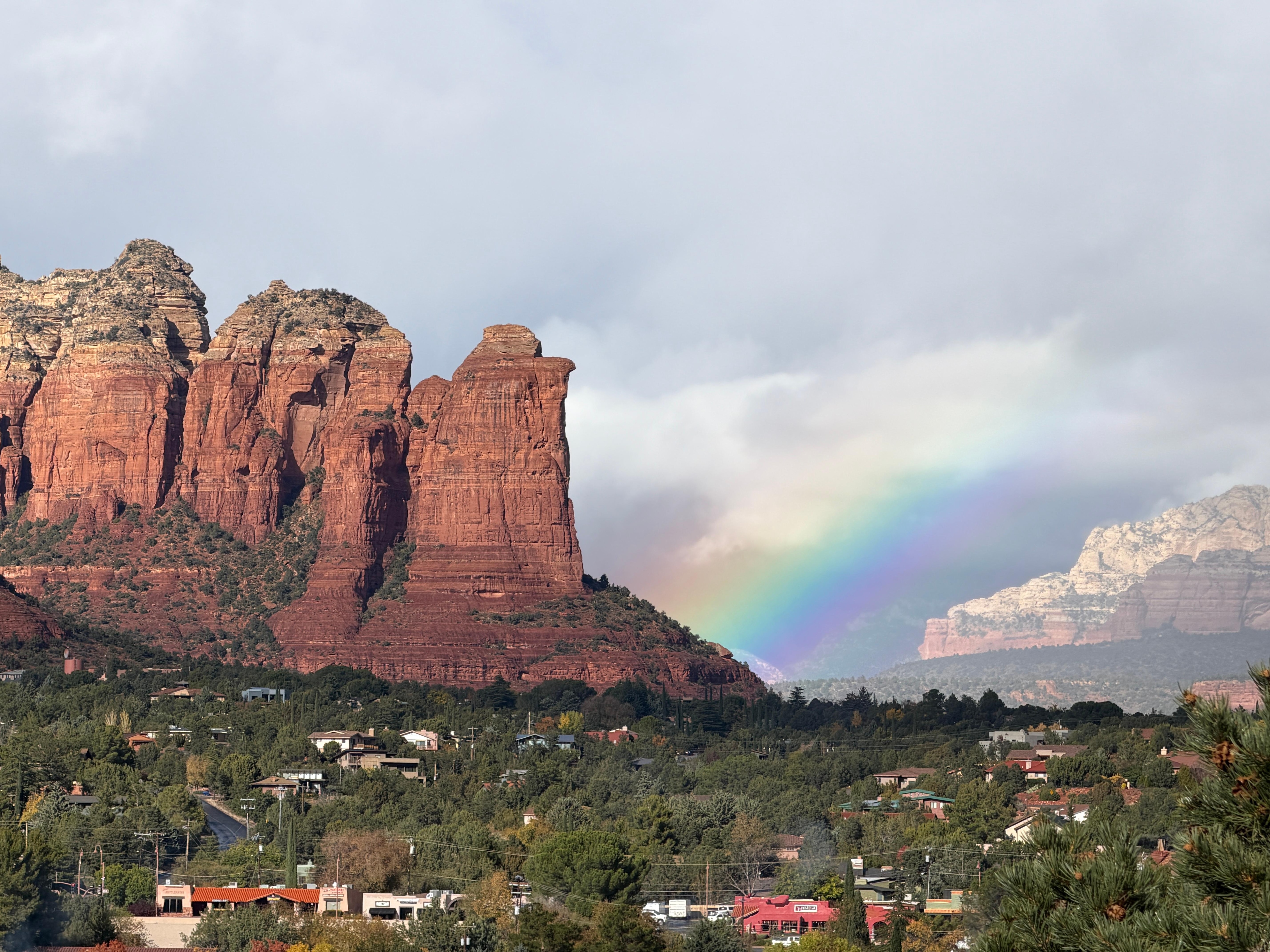 Even a rainy day offers a spectacular view from the deck.  