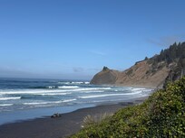 View of ocean from the back yard
