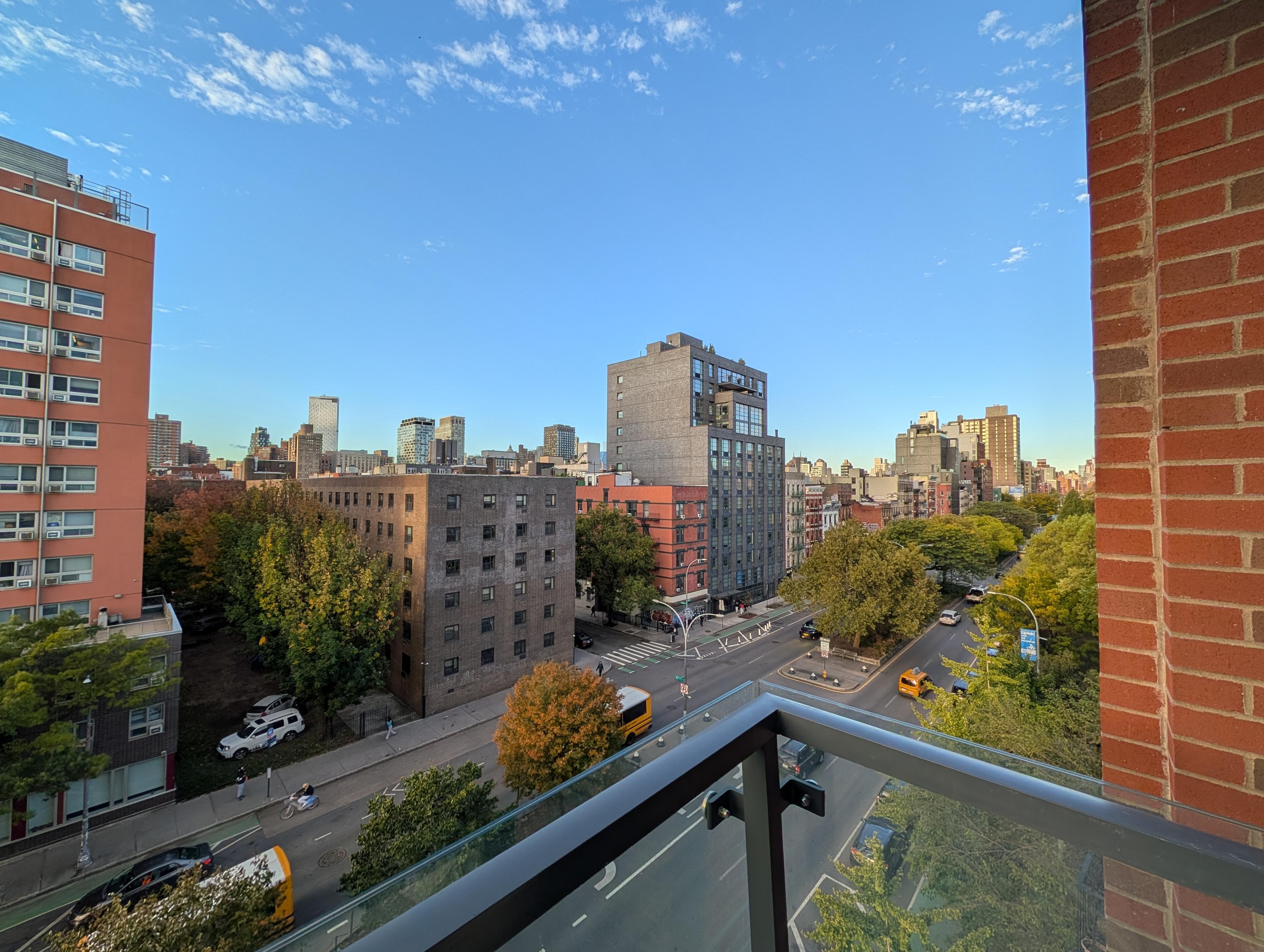 View down Houston from the balcony.