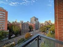 View down Houston from the balcony.