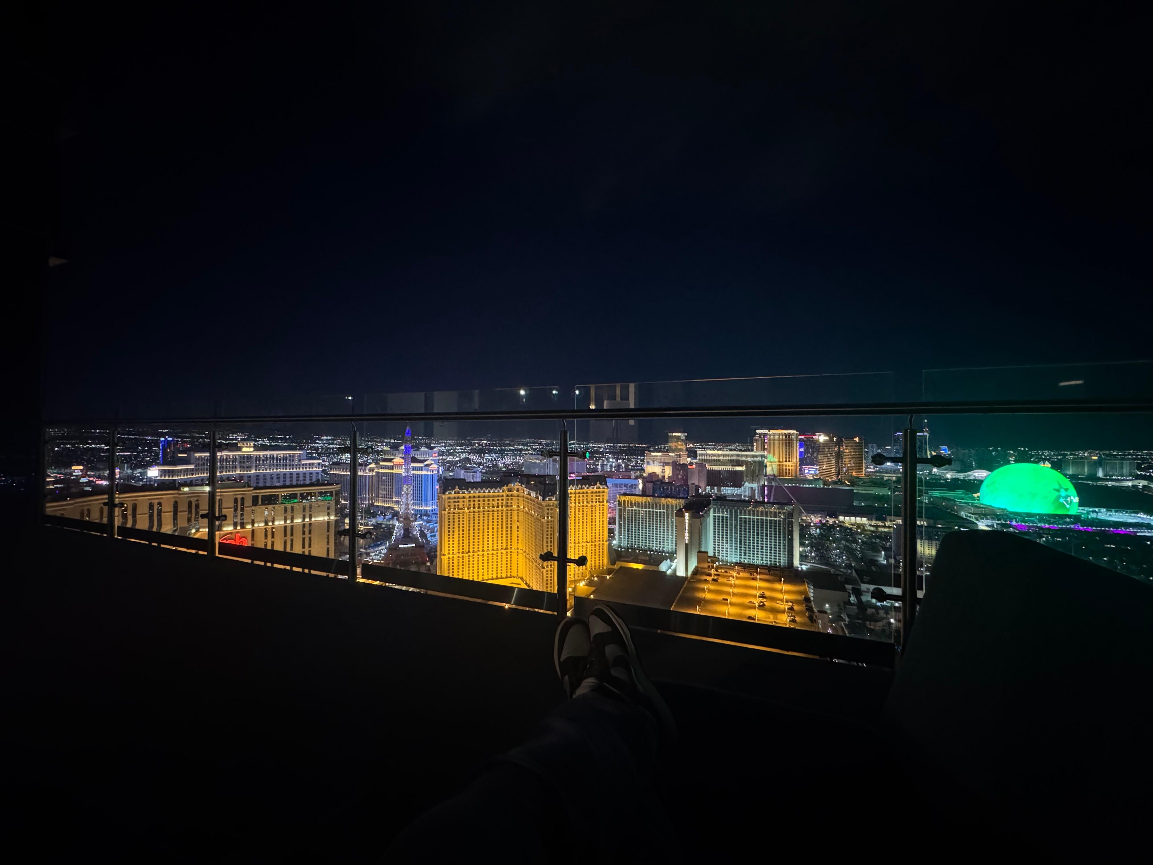 Night view from balcony 