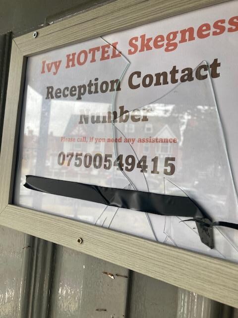 glass falling out of door