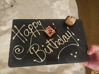 Beautiful white chocolate and chocs for Ellie