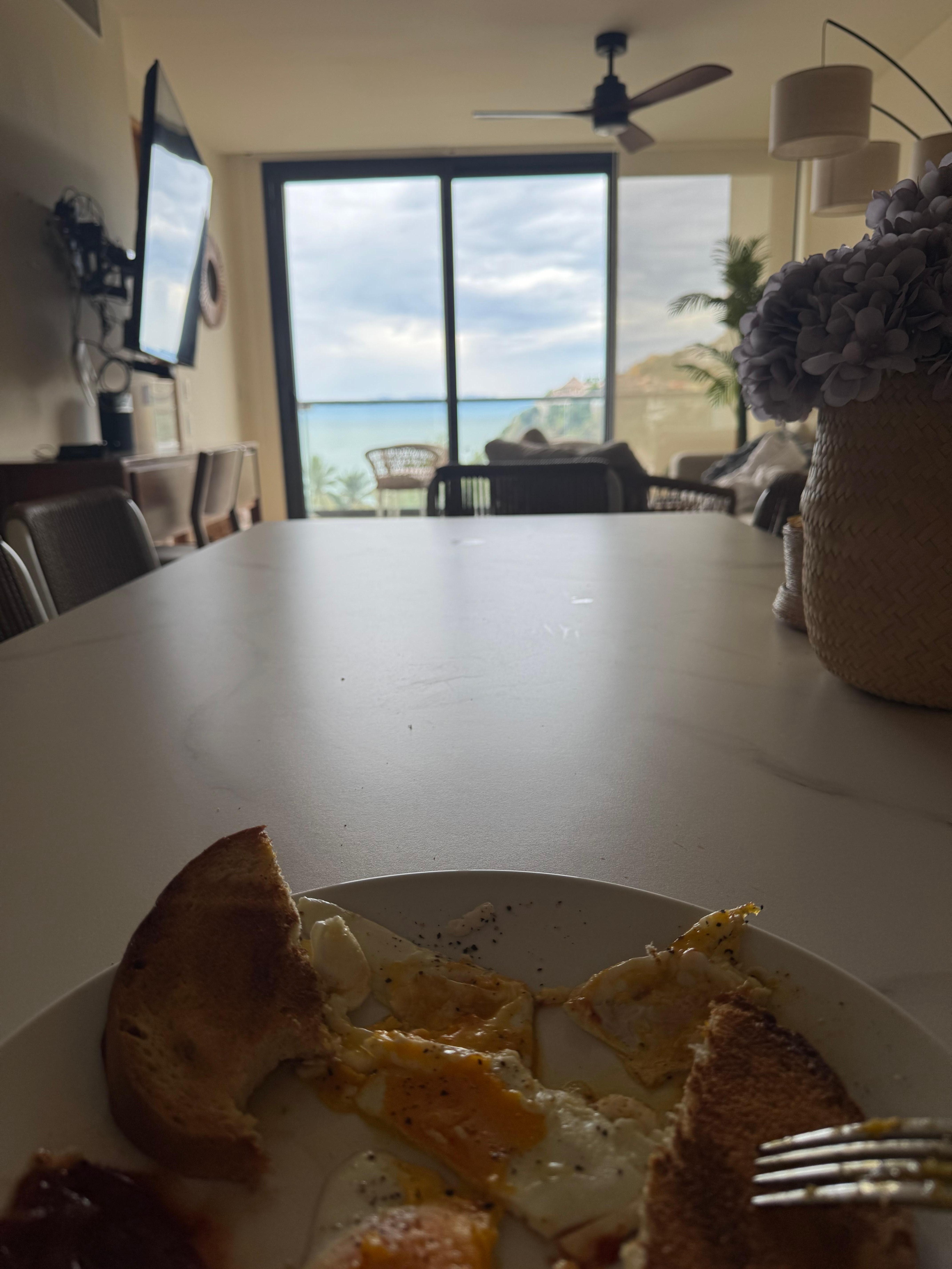 View of the condo from the kitchen table.  