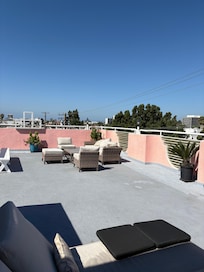 Shared balcony view.