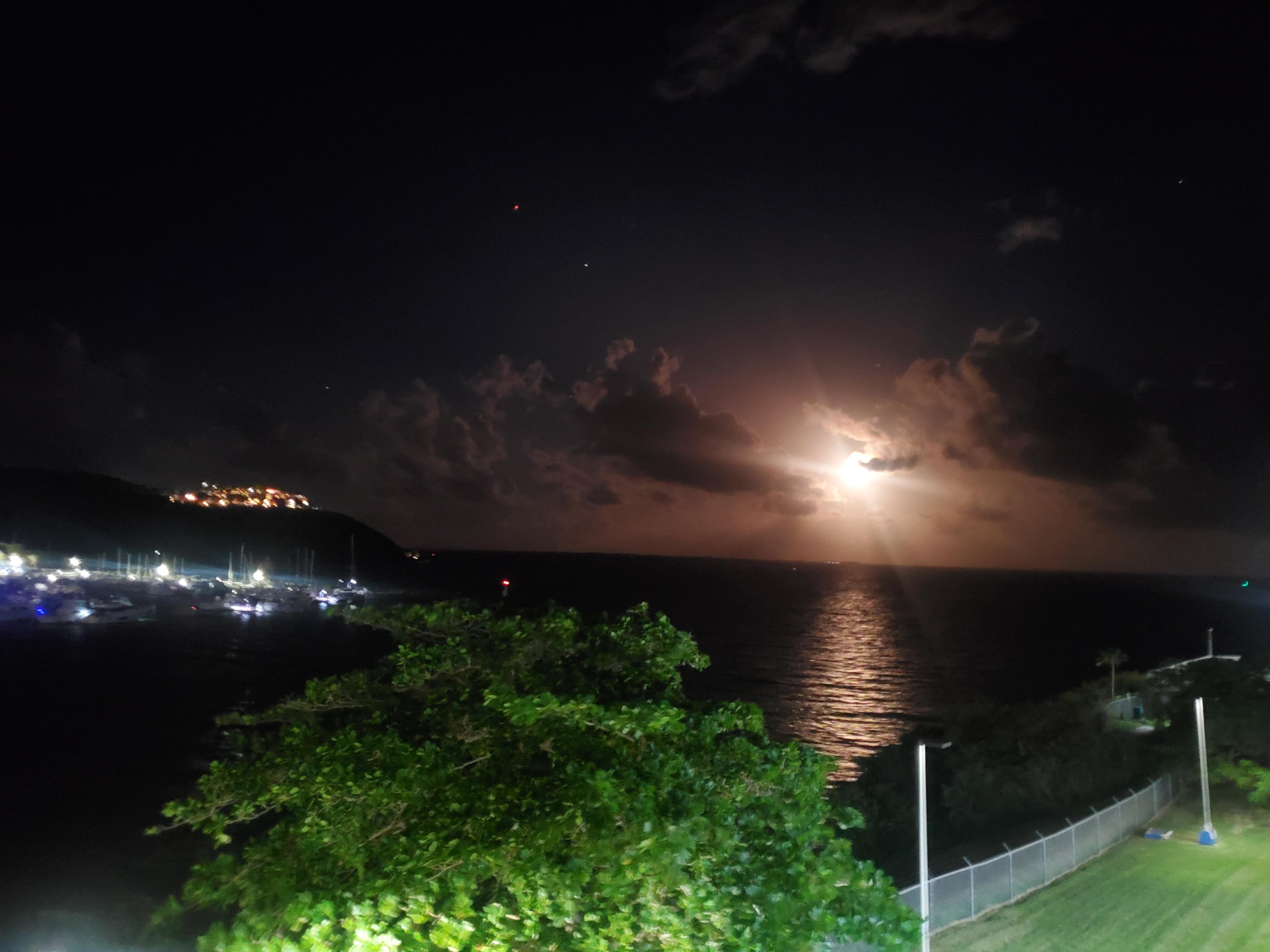 Night view from balcony.