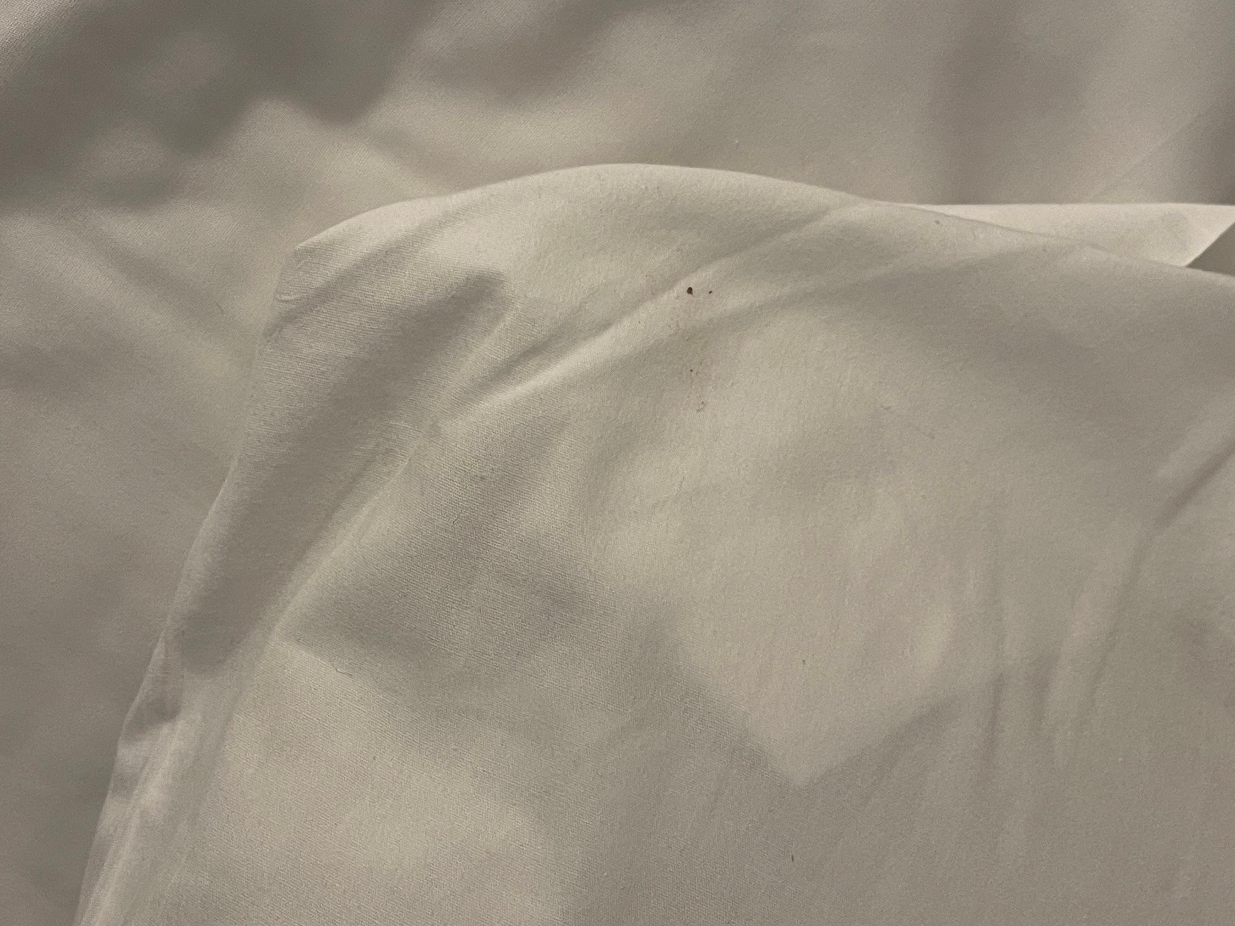 Some stain on the pillow case 