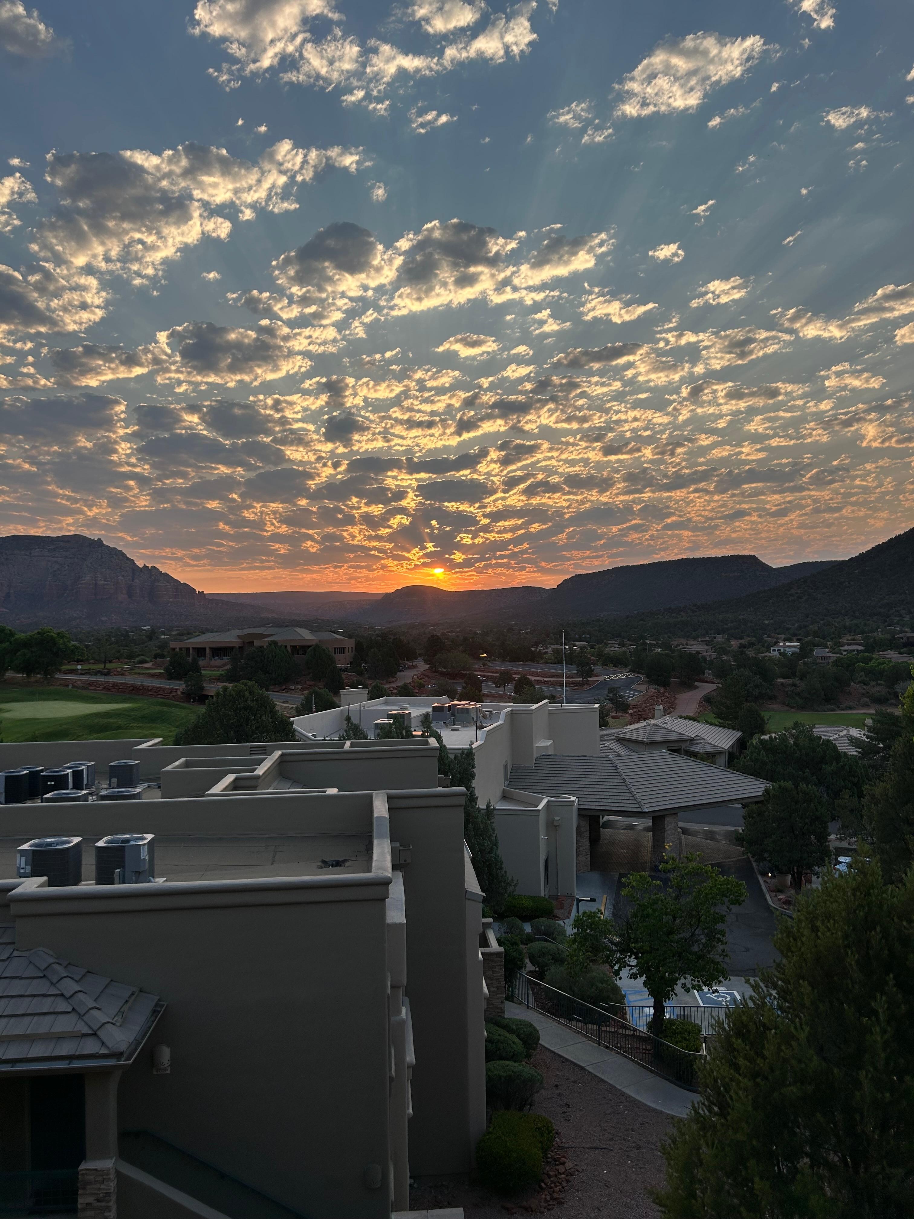 Sunset view from the room. 