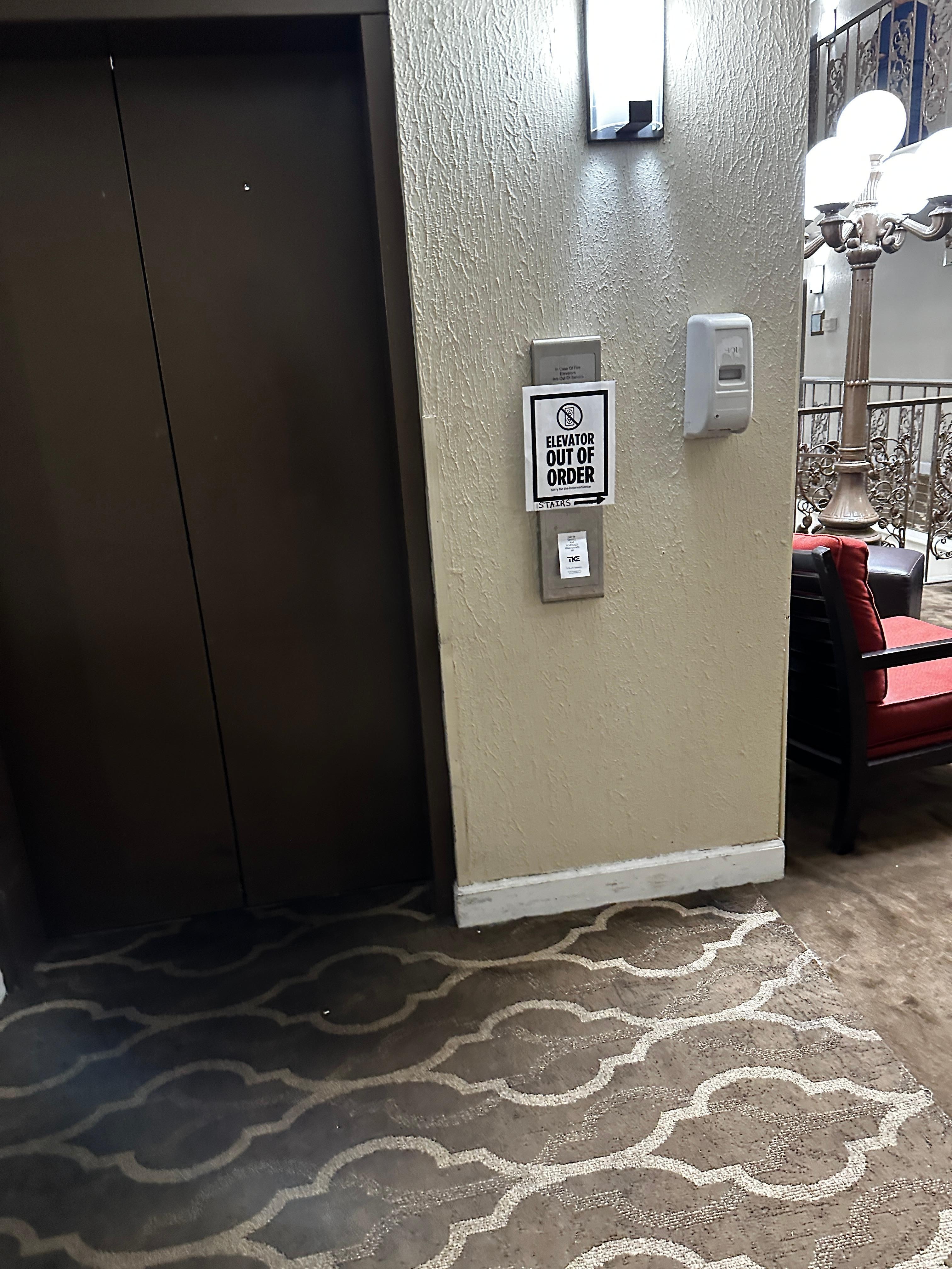 Out of order elevator 