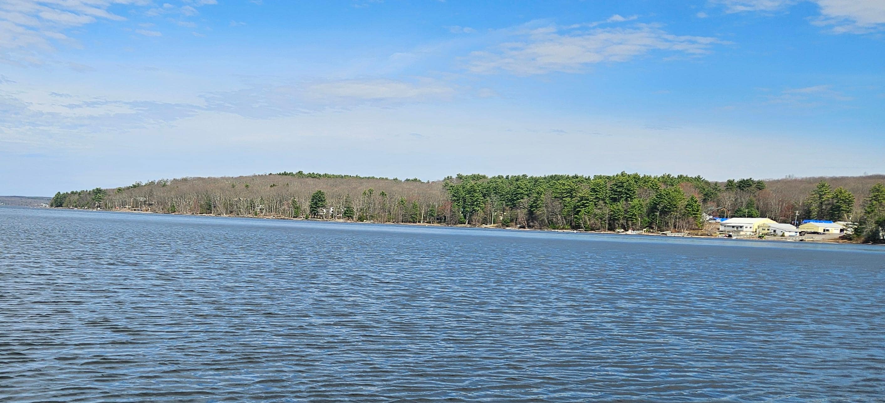 On our boat taking a ride on the lake.