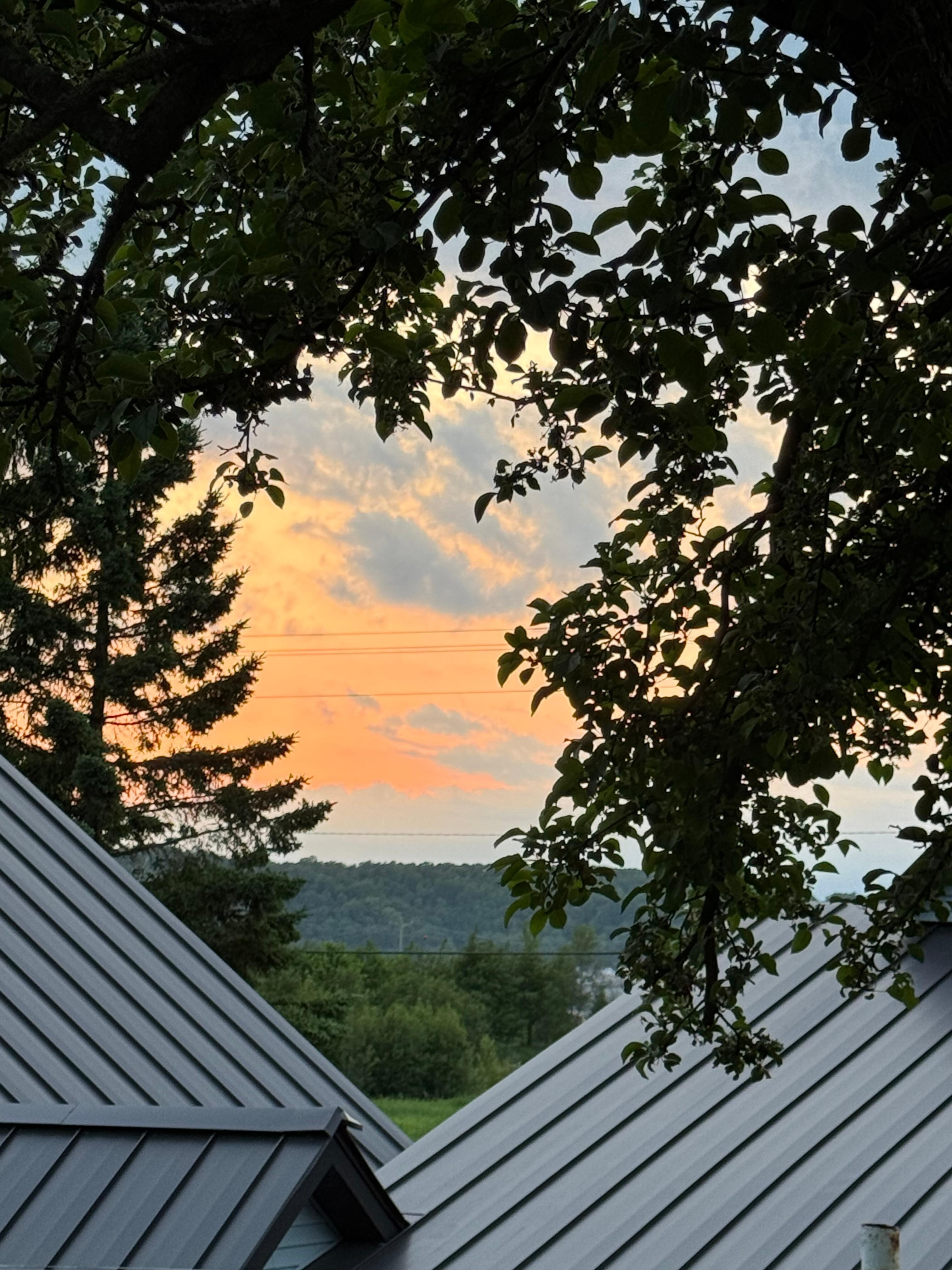 Sunset from the front porch