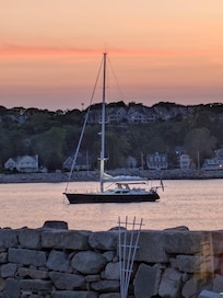 View from deck at sunset.