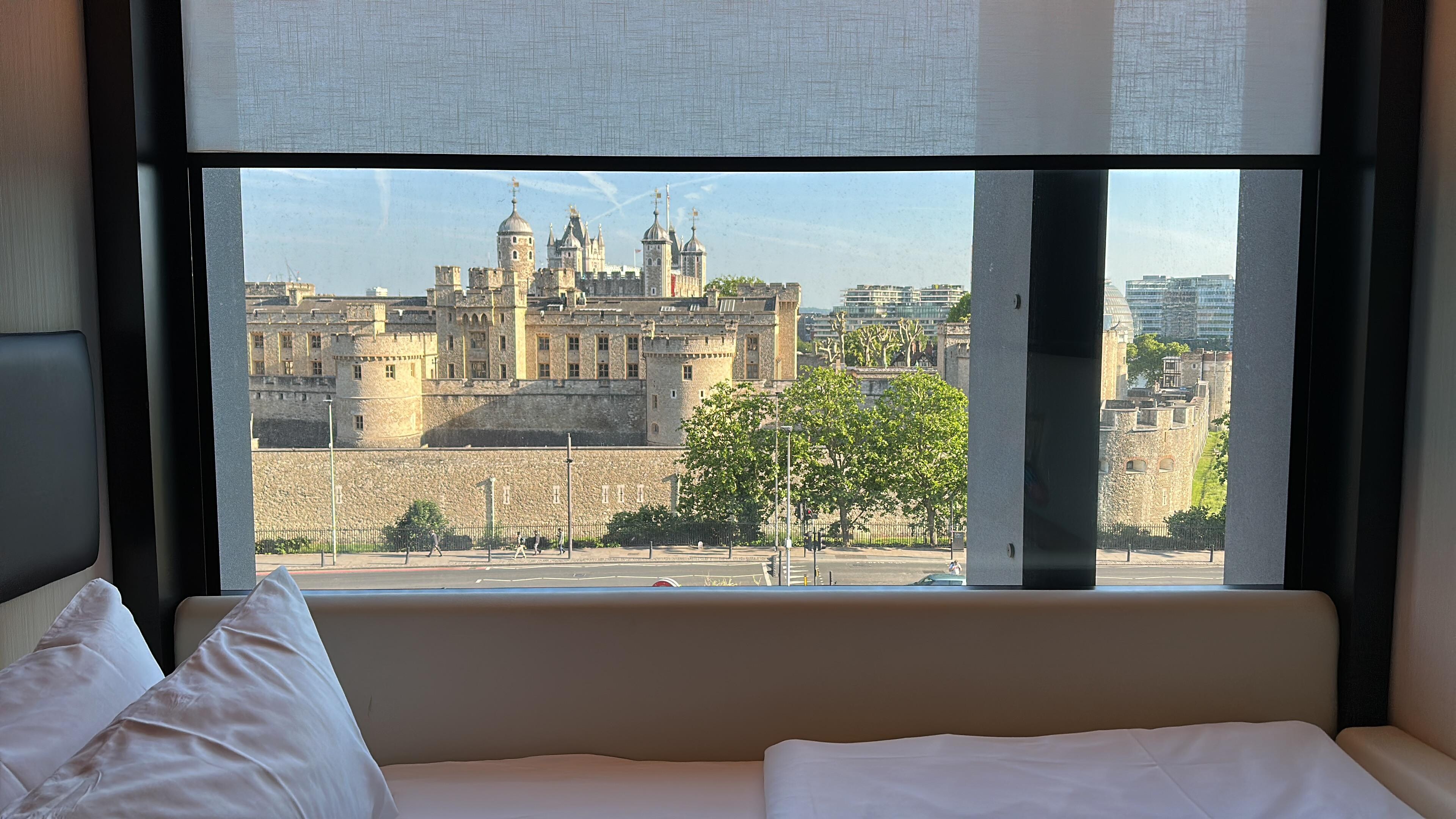View from my bed of The Tower of London 