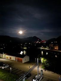 View from room at night.