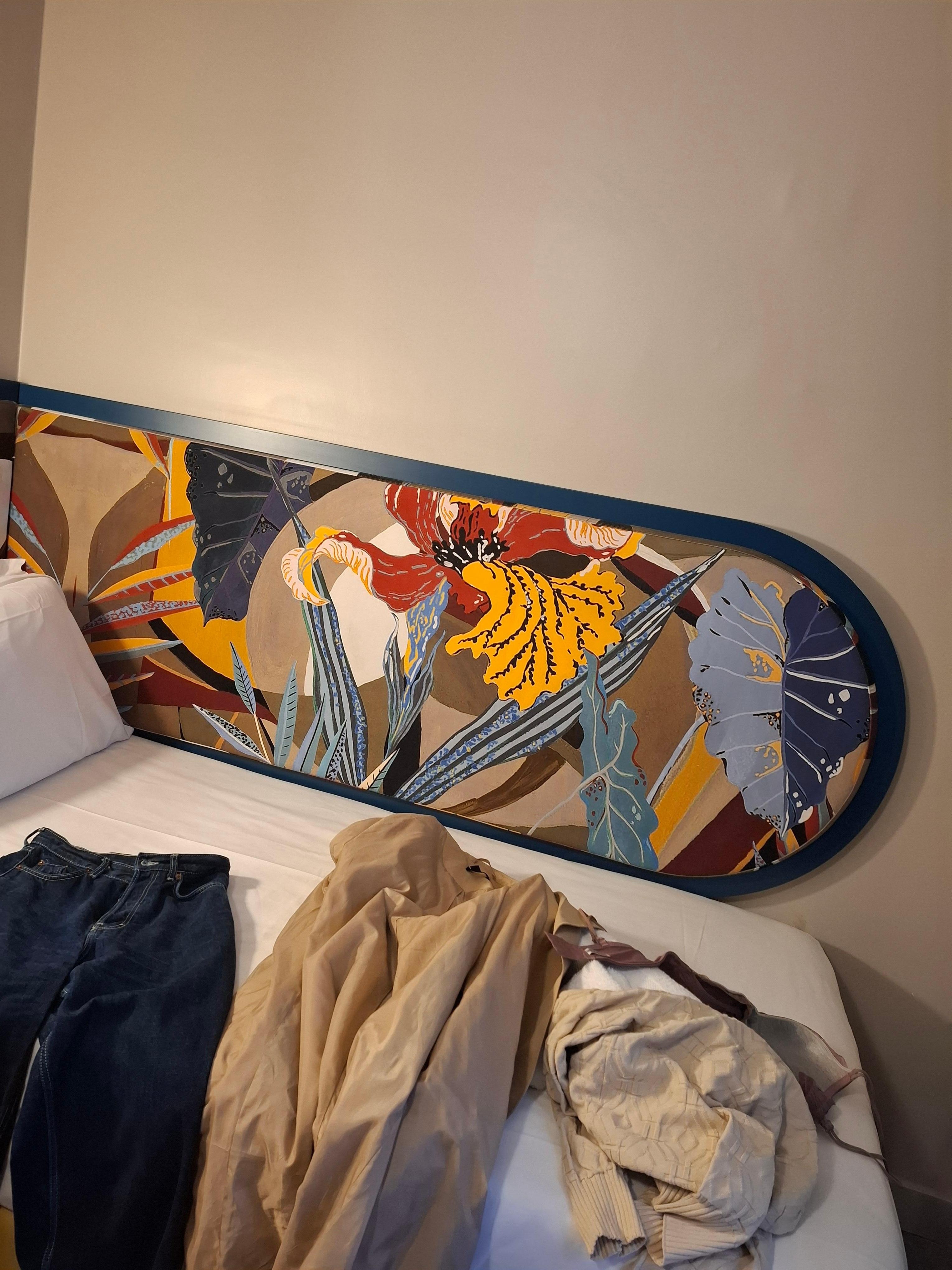 Pls excuse my dumped clothes- bed freshly made every day.