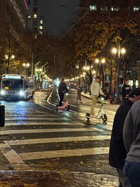 Waiting outside the Roseland Theatre