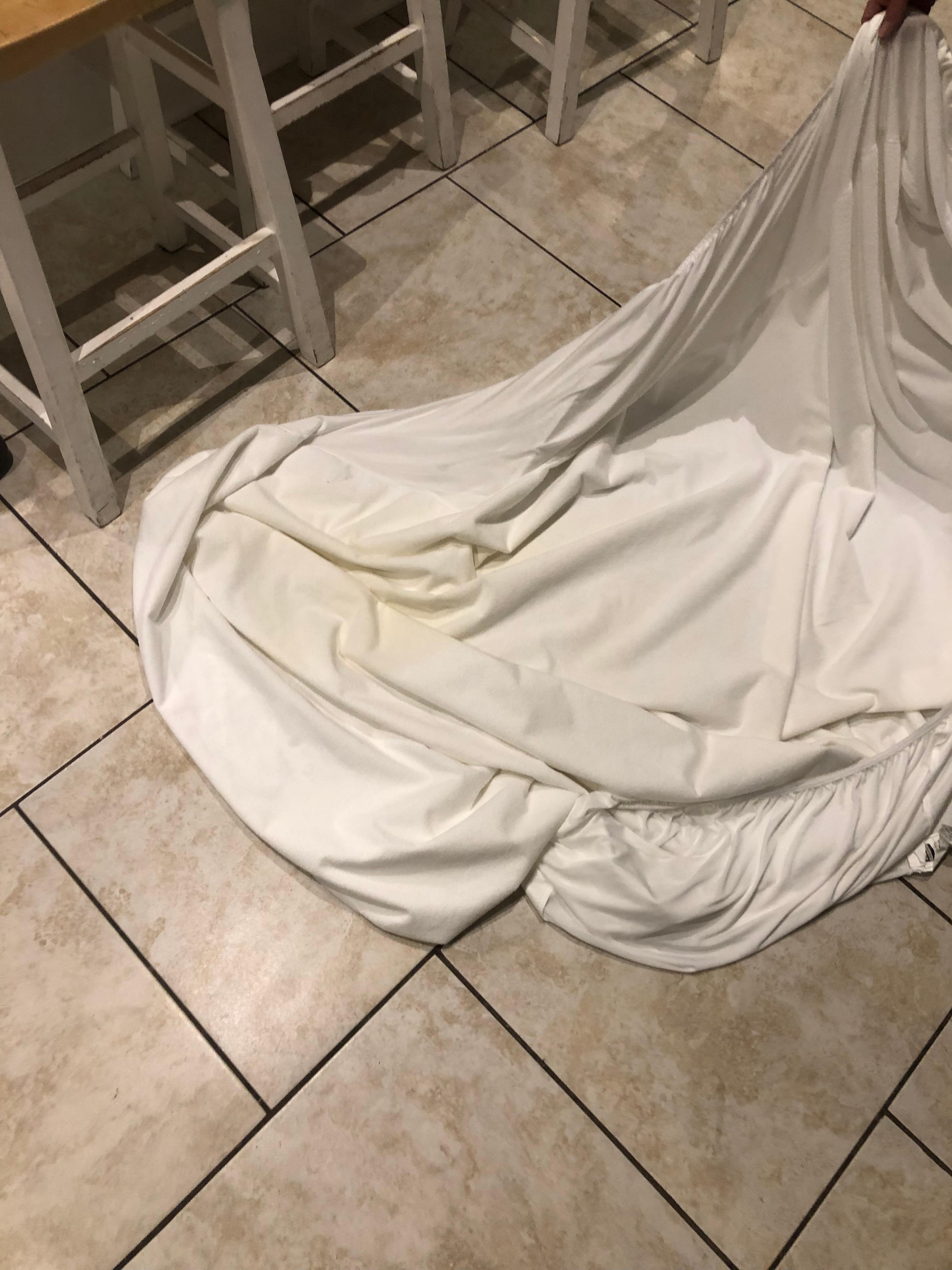 Urine stained mattress pad