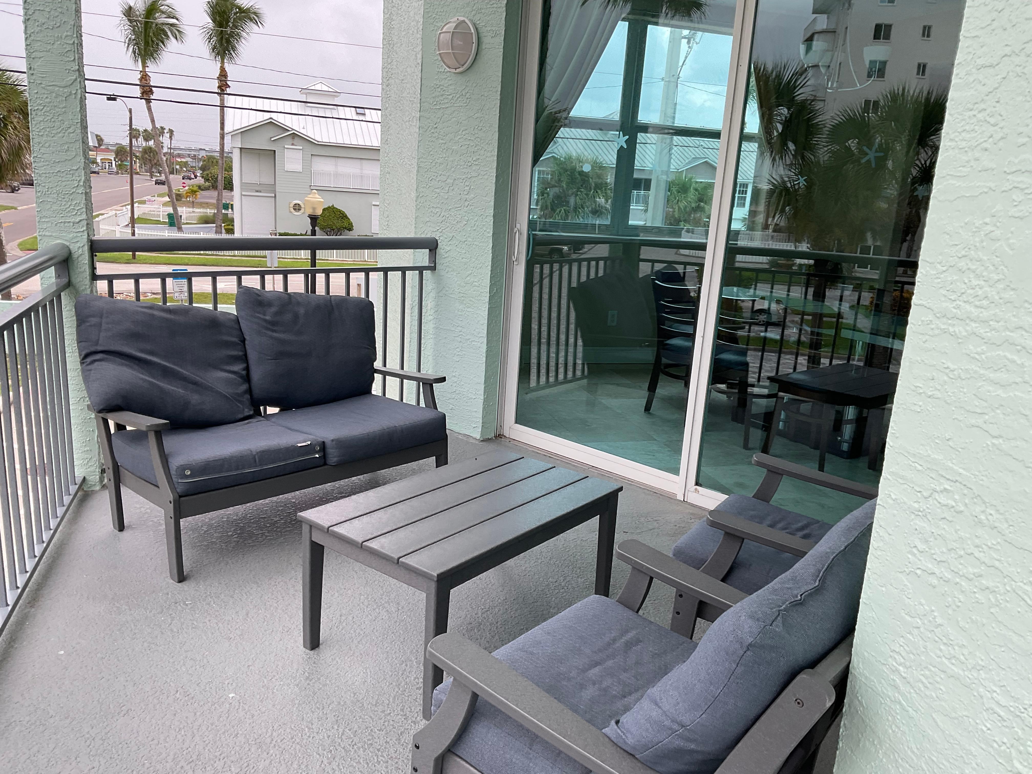 Outside kitchen seating