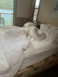 Unmade bed