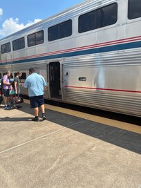 You reach by Amtrak
