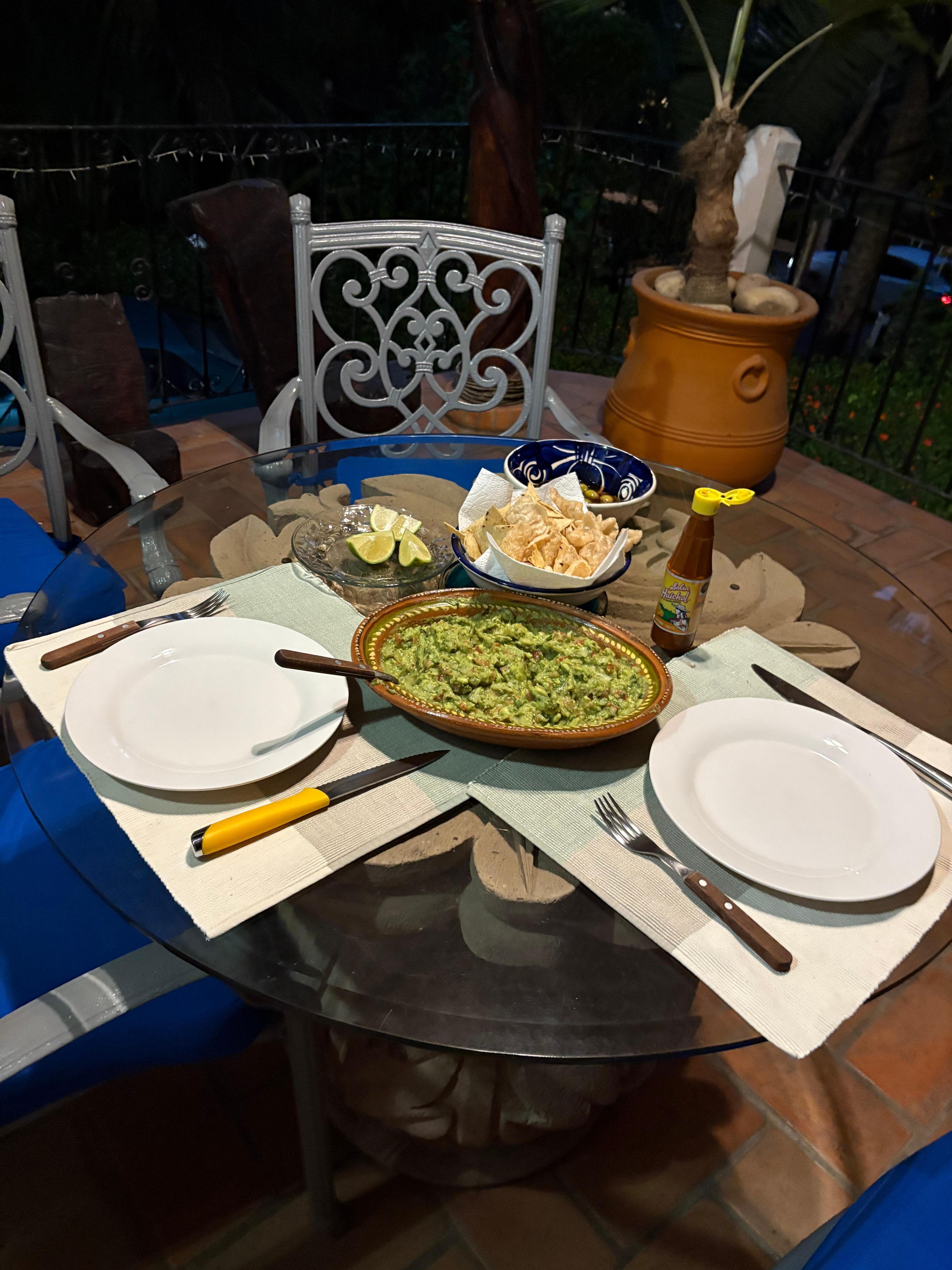 Dinner time. Loved cooking on the gas stove 