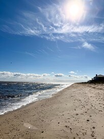 The beach at the beginning of October - basically had it to myself.