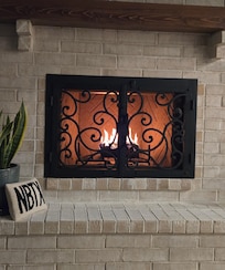 Cozy fireplace
