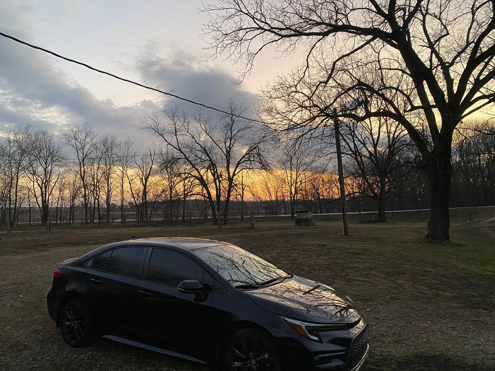 Sunset from the porch