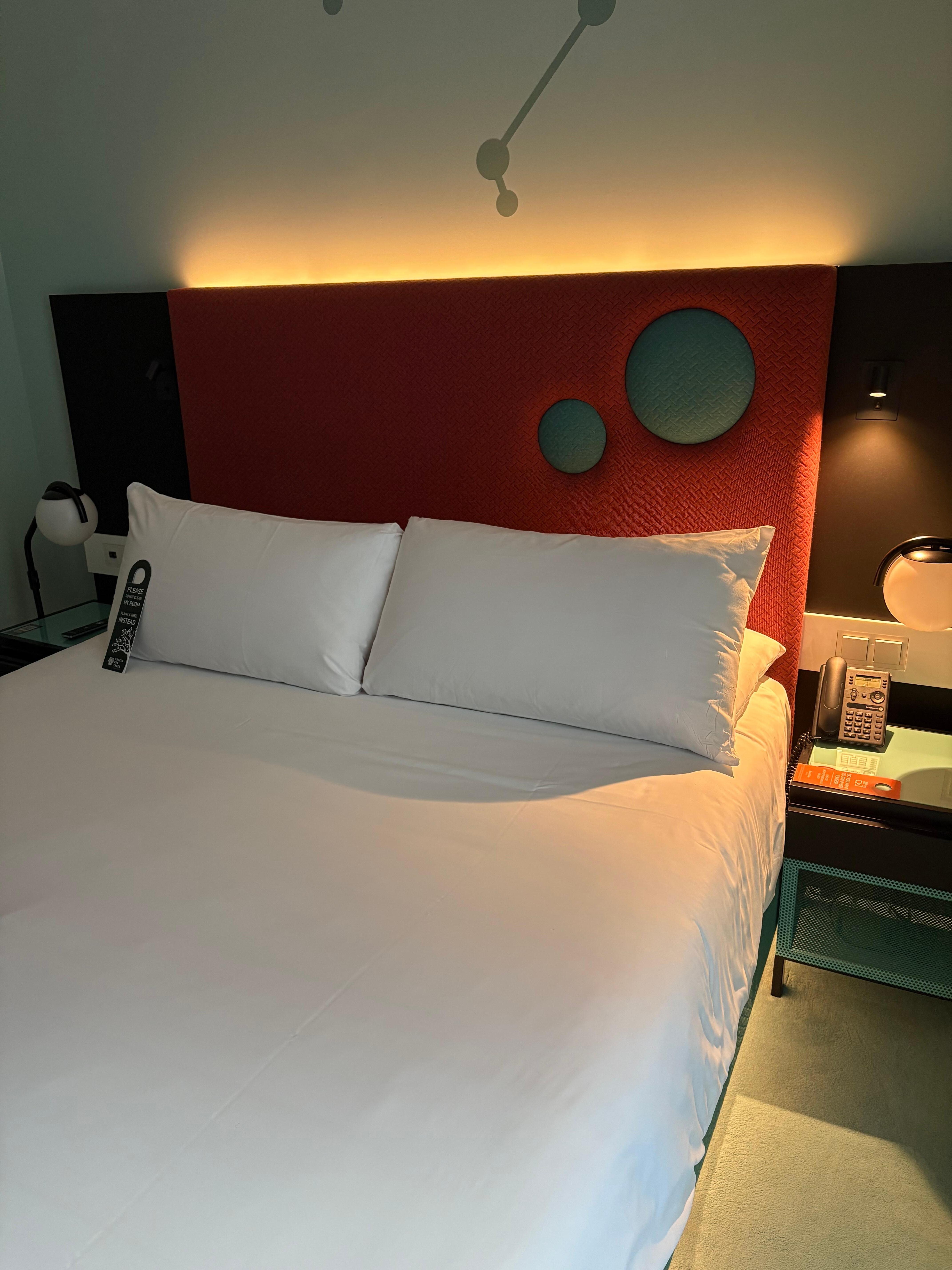 Our room with queen size bed