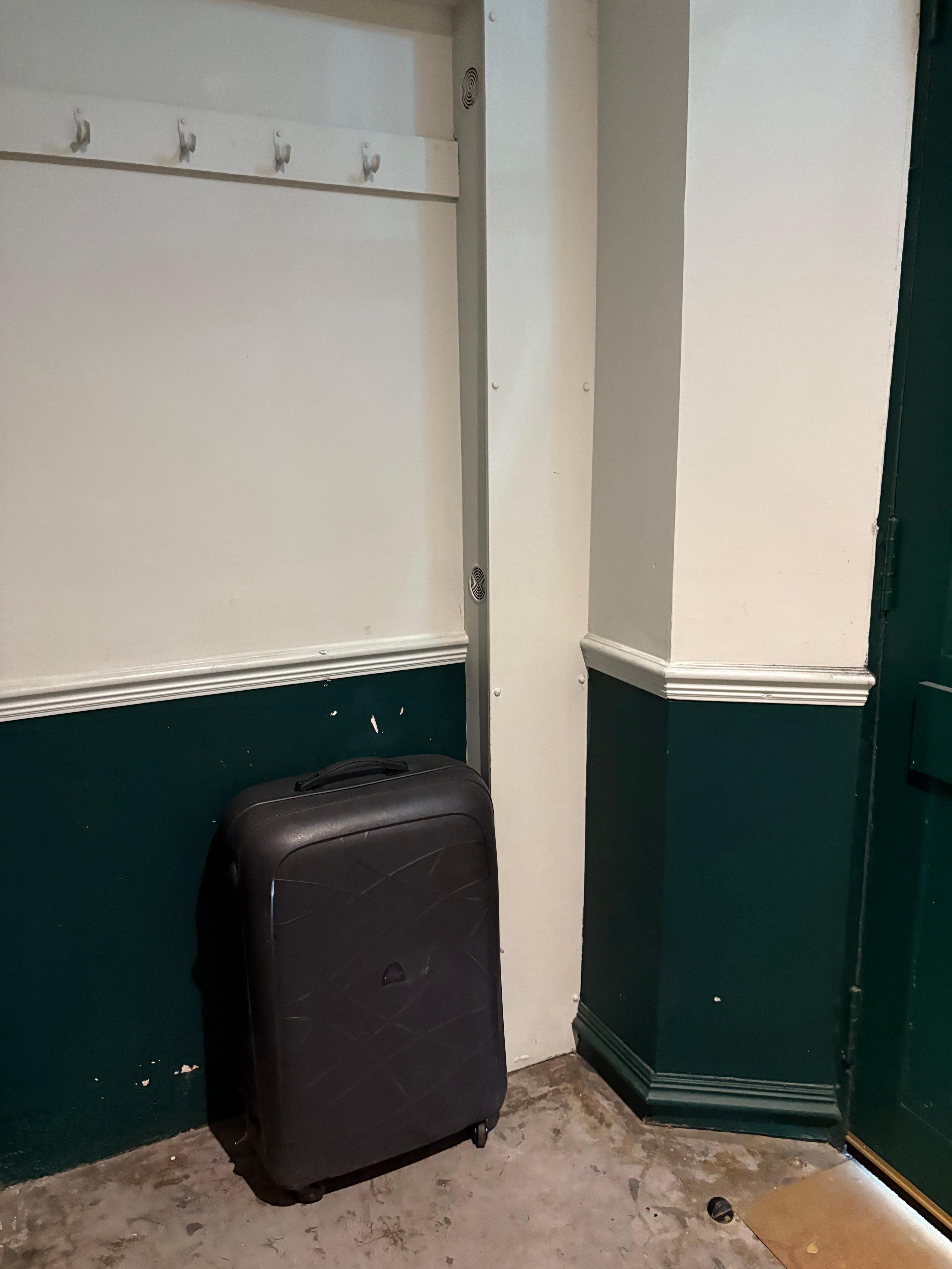 Creepy suit case that never moved. 