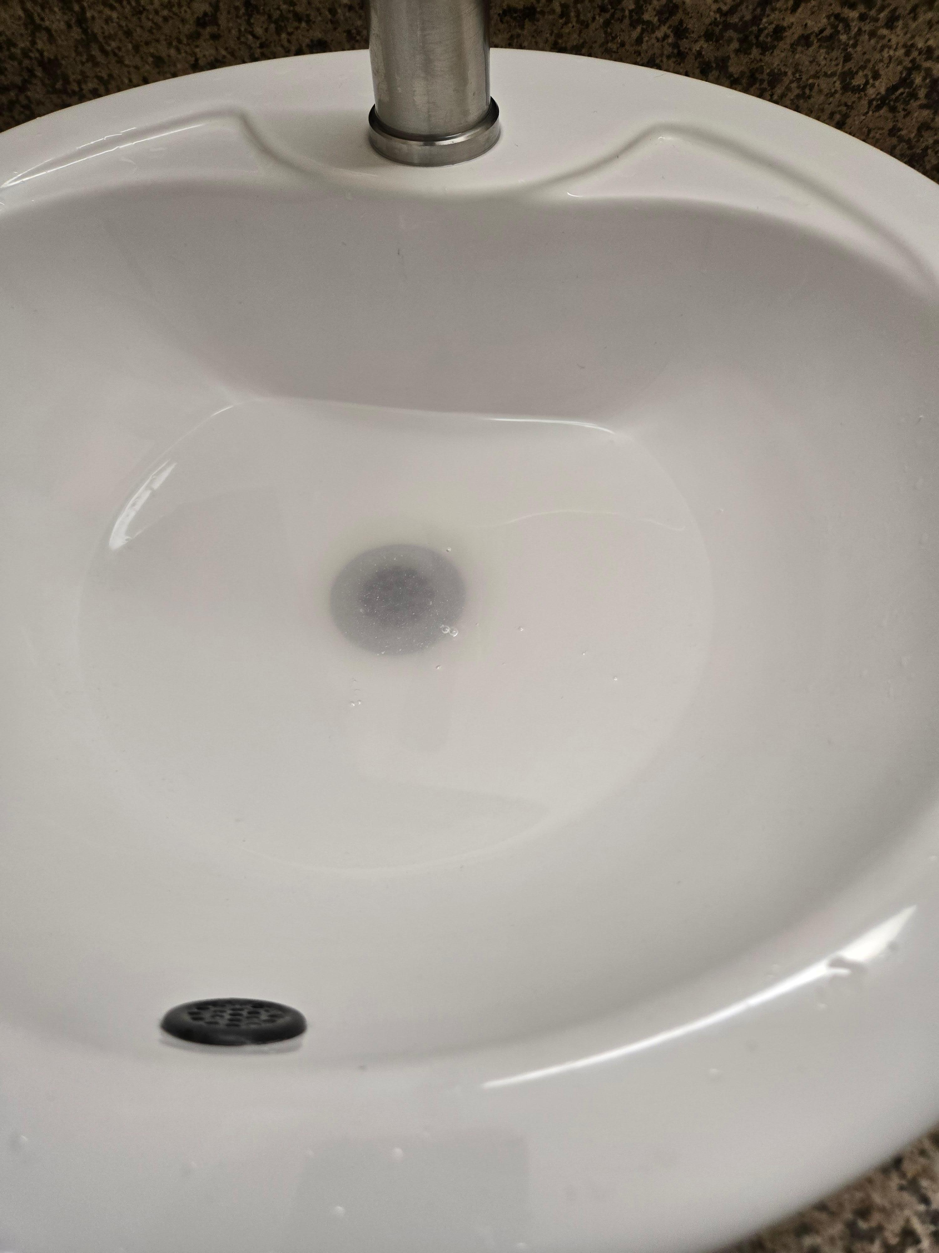 The sink barely drained