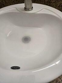The sink barely drained