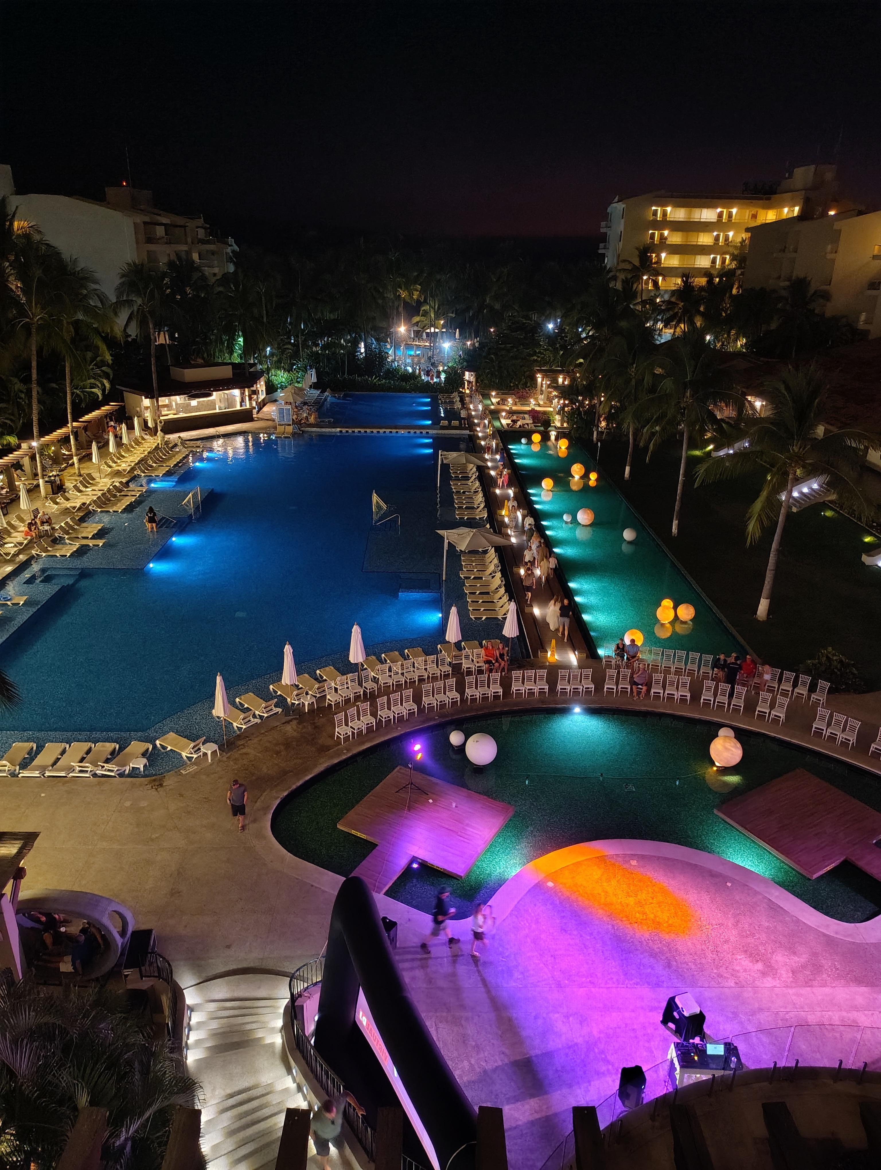 The view from our room at night