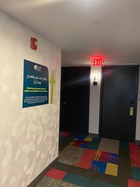 the hallway of the third floor when exiting the elevator