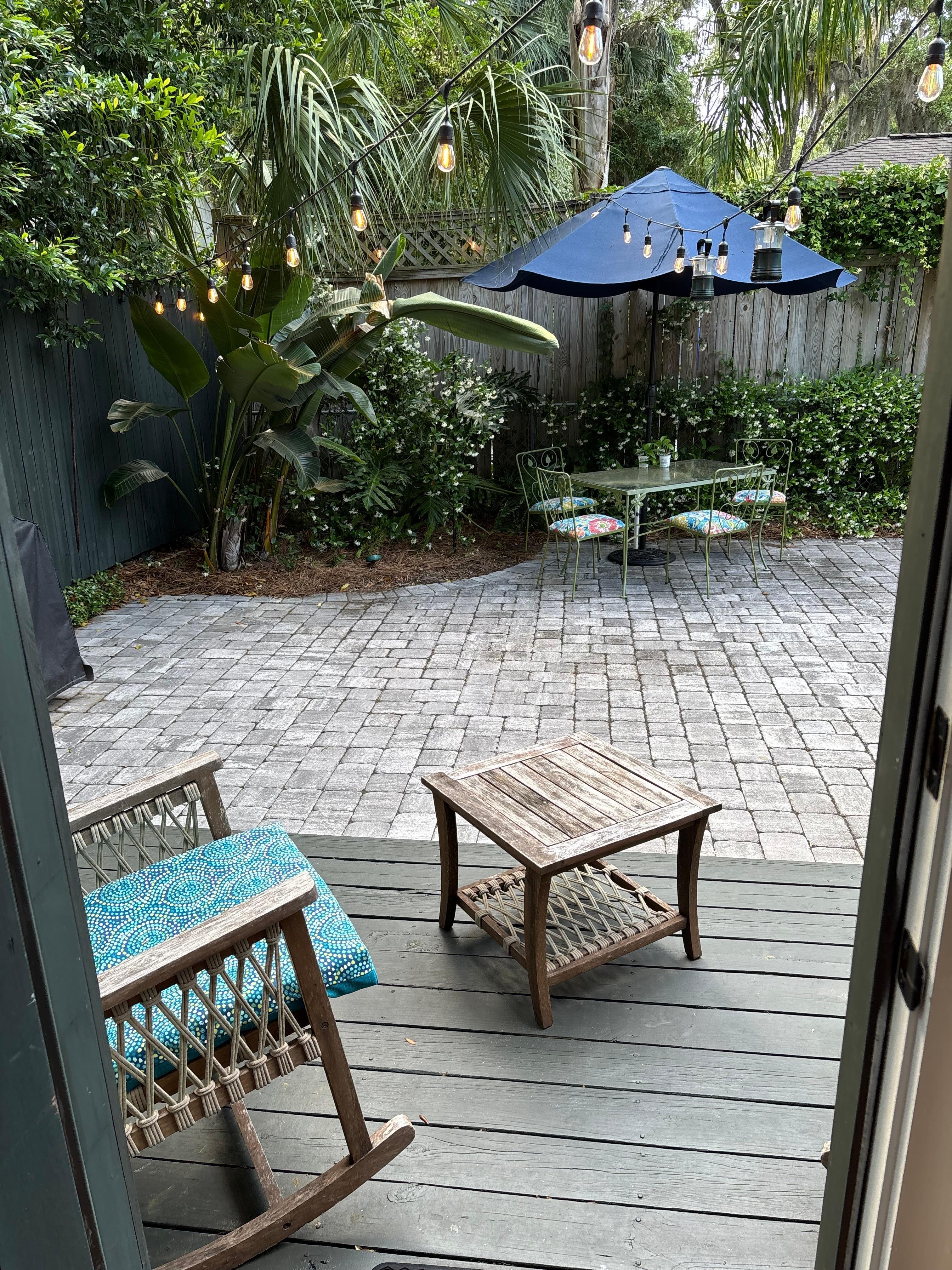 The back yard