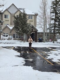 Love the snow and the hotel lights for the holiday was amazing. Love it