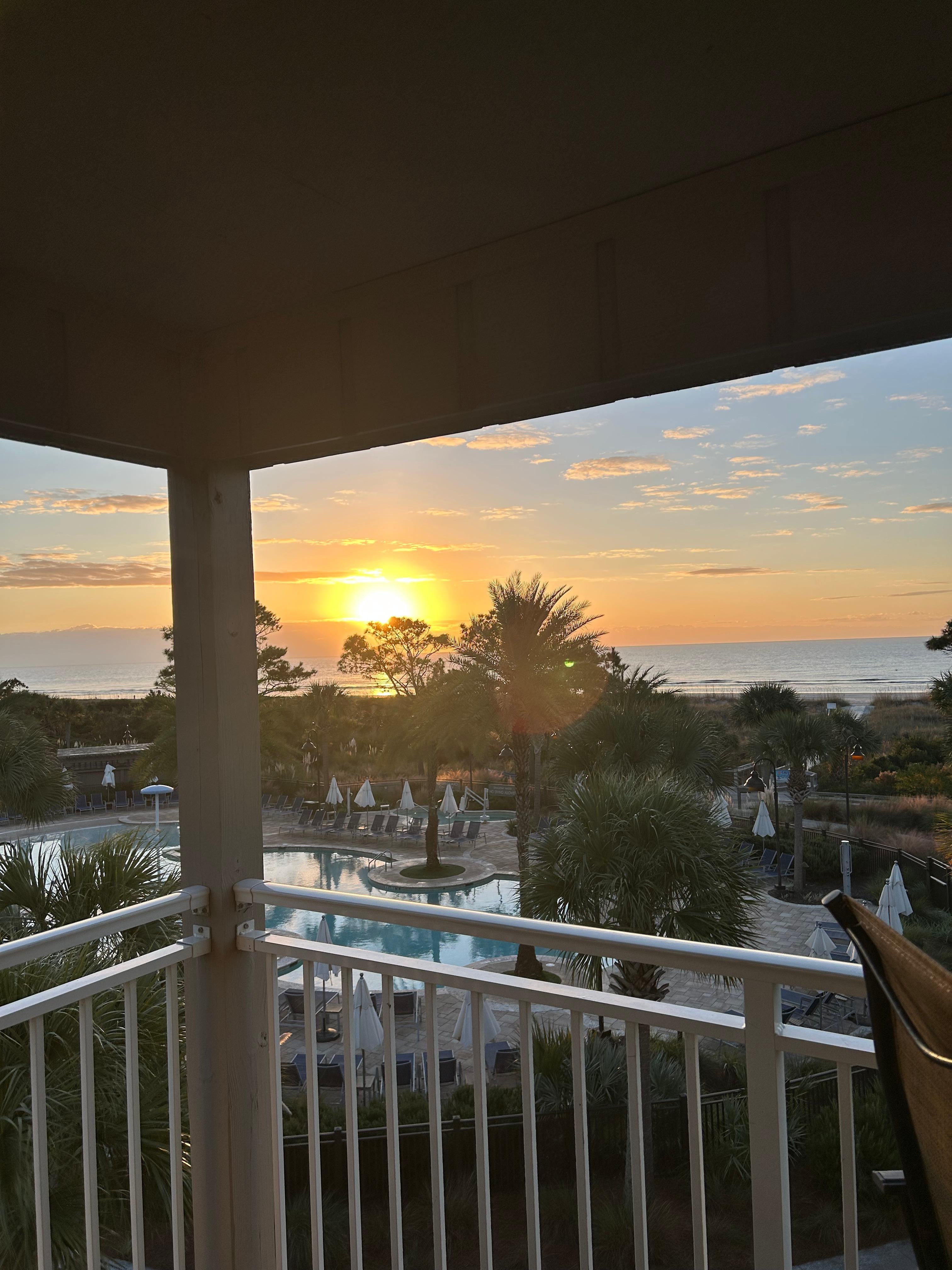 Another beautiful sunrise from the balcony. 