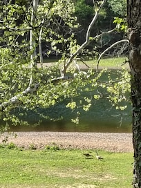 Lake view from the screened in porch