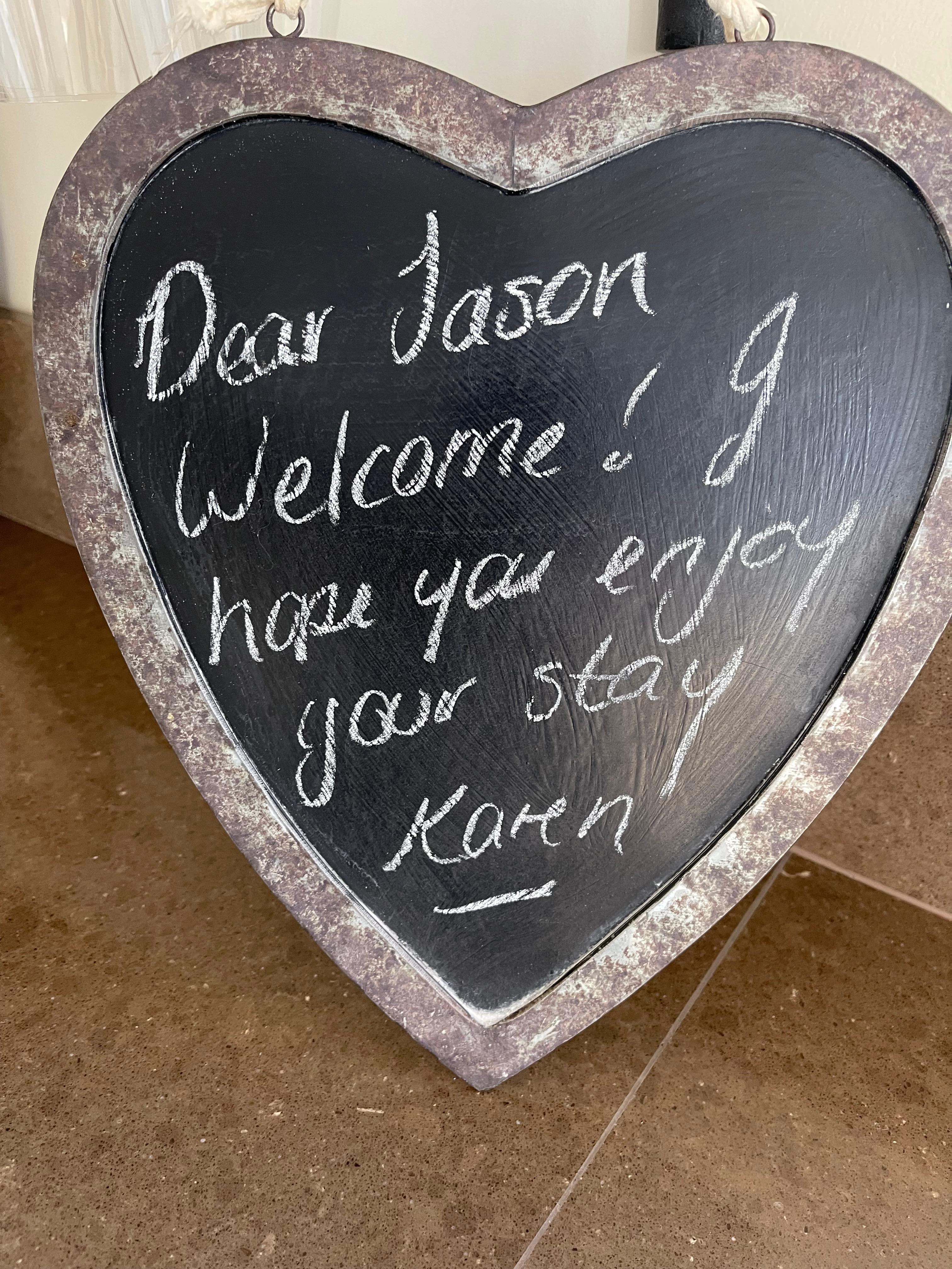 A lovely welcome to the property