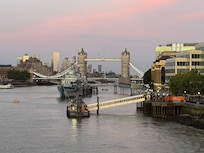 A short walk to stand on London Bridge and see the River Thames and Tower Bridge