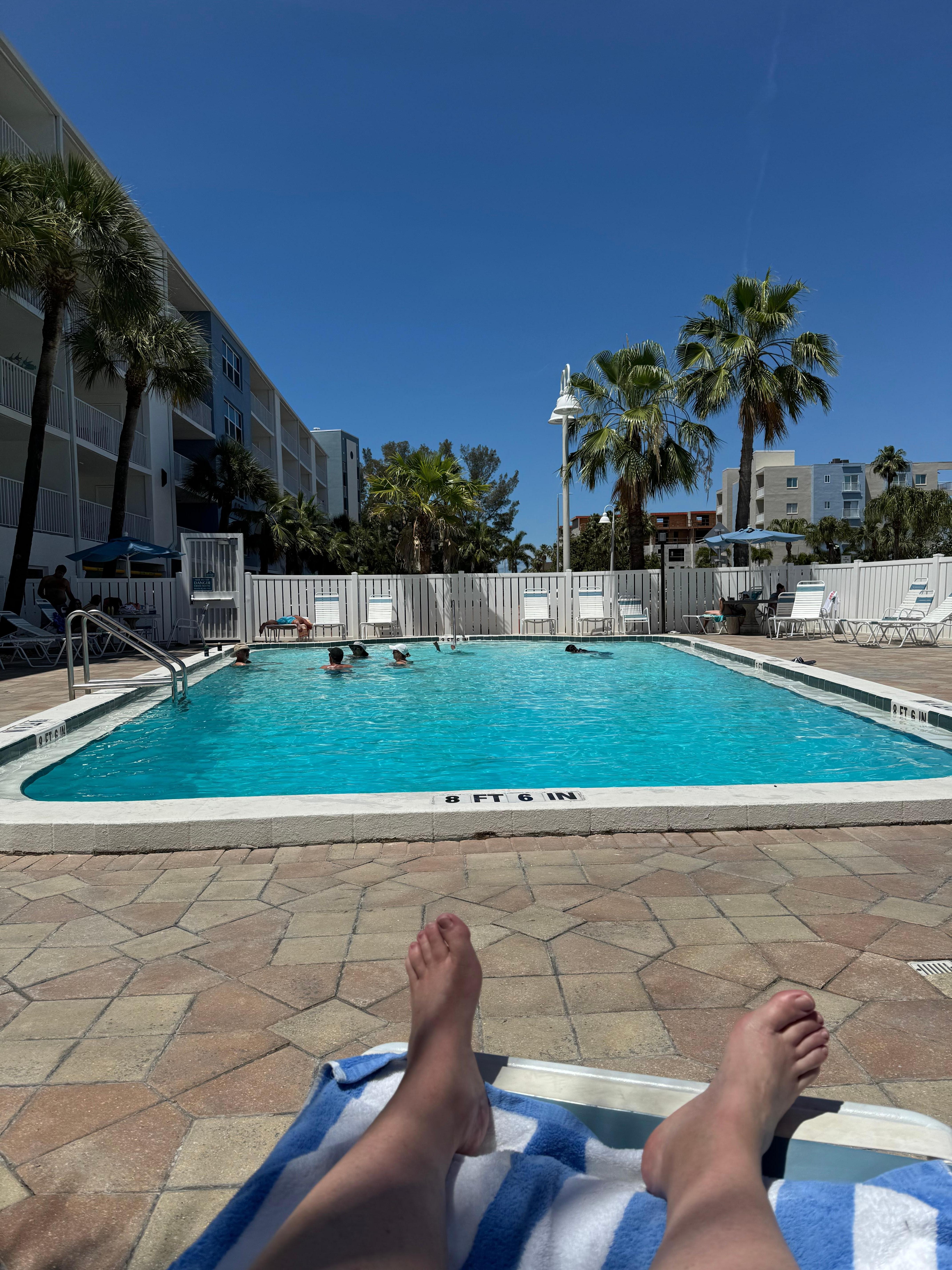 Enjoying the pool