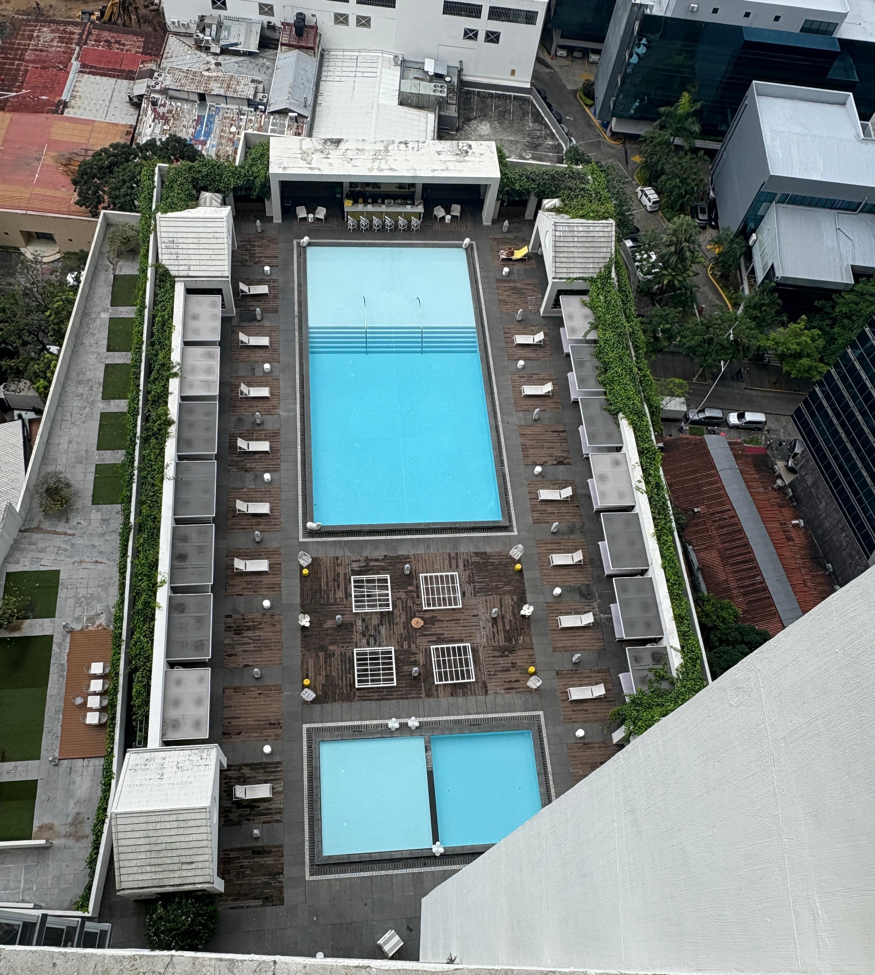 Looking Down from balcony